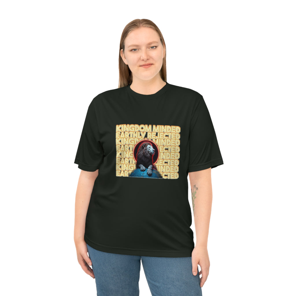 Unisex Kingdom Minded Performance T-Shirt - Earthly Reflected Design