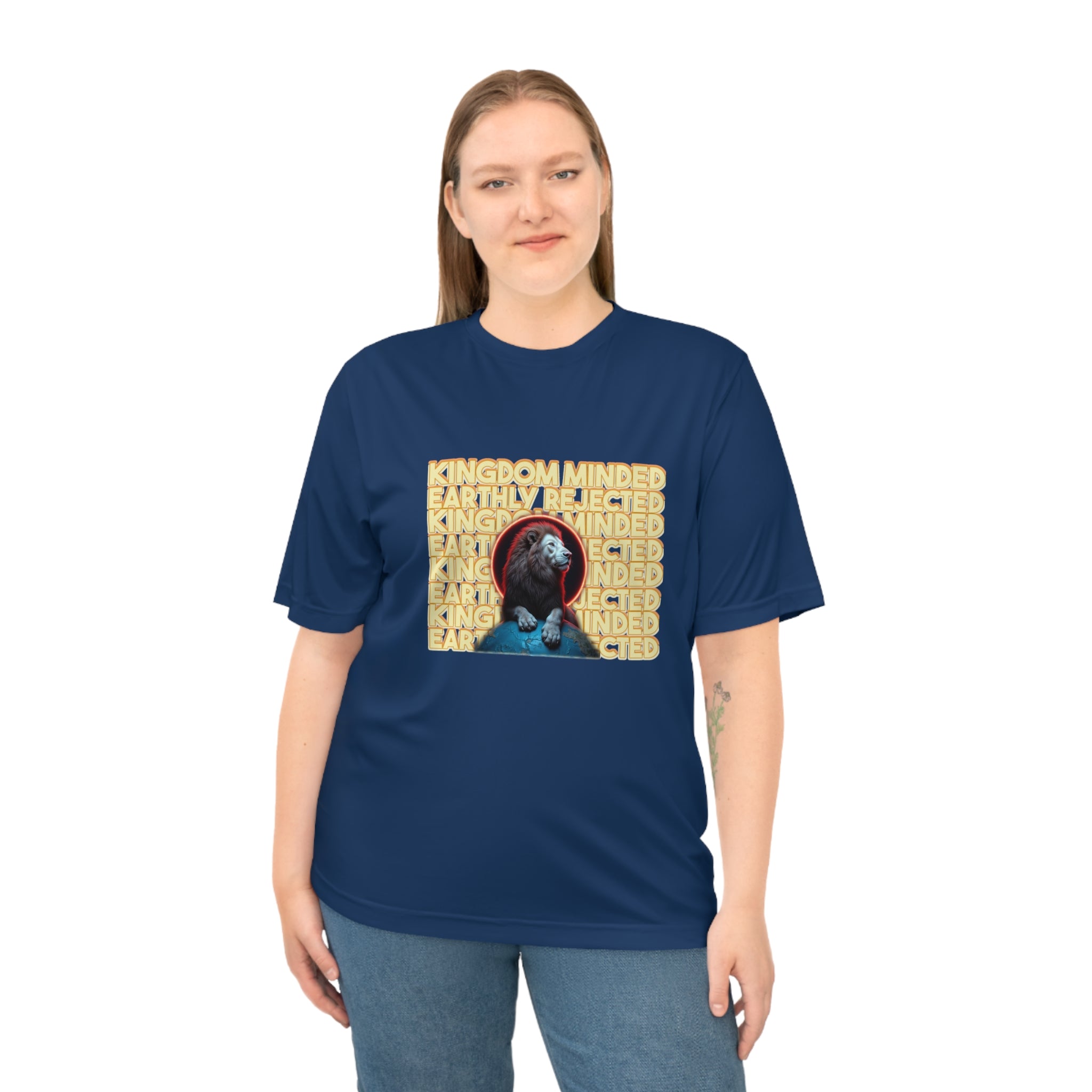 Unisex Kingdom Minded Performance T-Shirt - Earthly Reflected Design